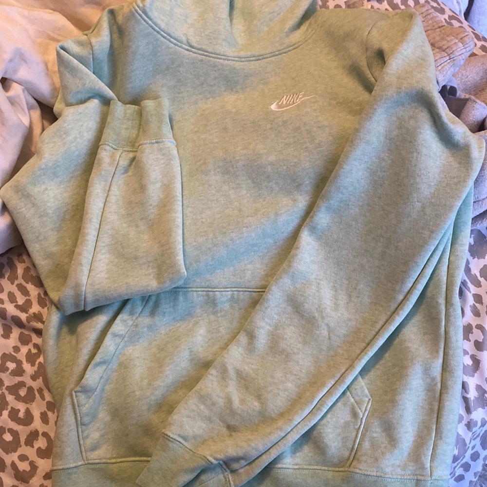 Lime green nike cowl neck hoodie